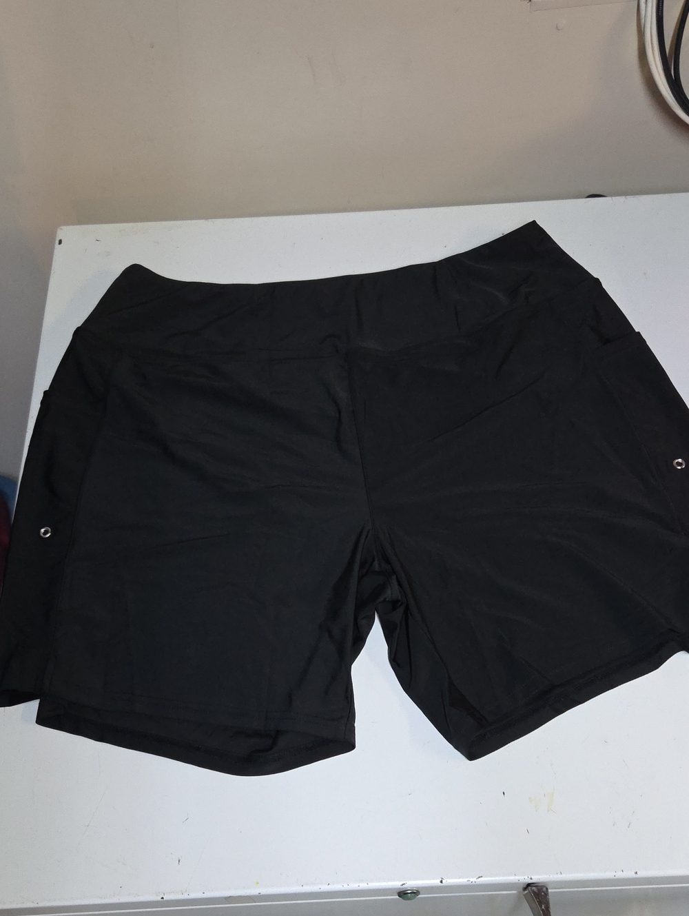 Swim Shorts Dibaolong Womens Black Performance Swim Pockets XXL 22W